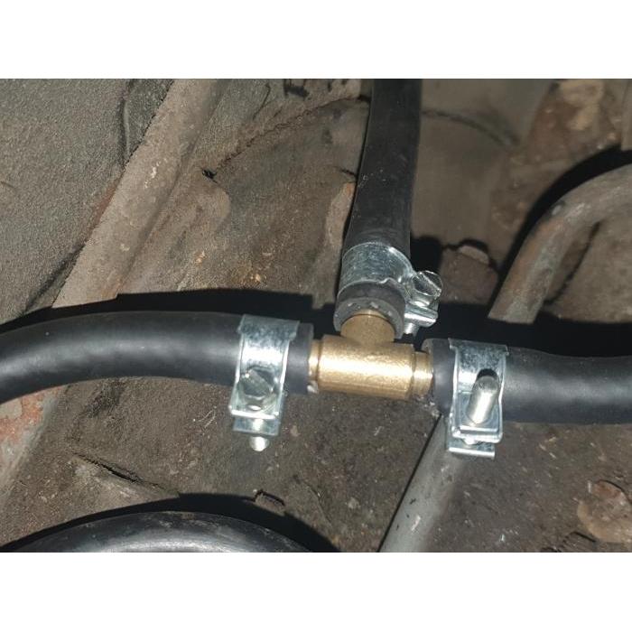 Fuel hose connection T-piece (brass)