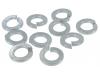 Paruzzi number: 7430 Spring washers M5 (10 pieces)
Inner diameter: 5.1 mm 
Outer diameter: 9.2 mm 
Thickness: 1.2 mm 
Material: Galvanized steel 
